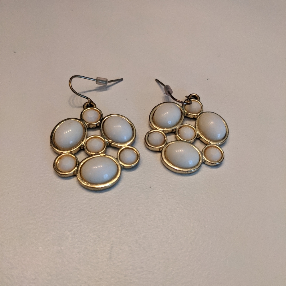 White/Gold Earrings